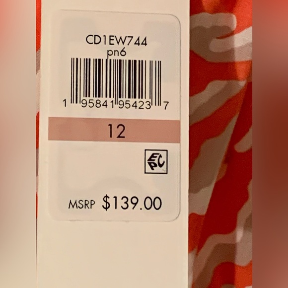 Calvin Kline V-Neck Short Sleeve Wrap Dress - Picture 6 of 8